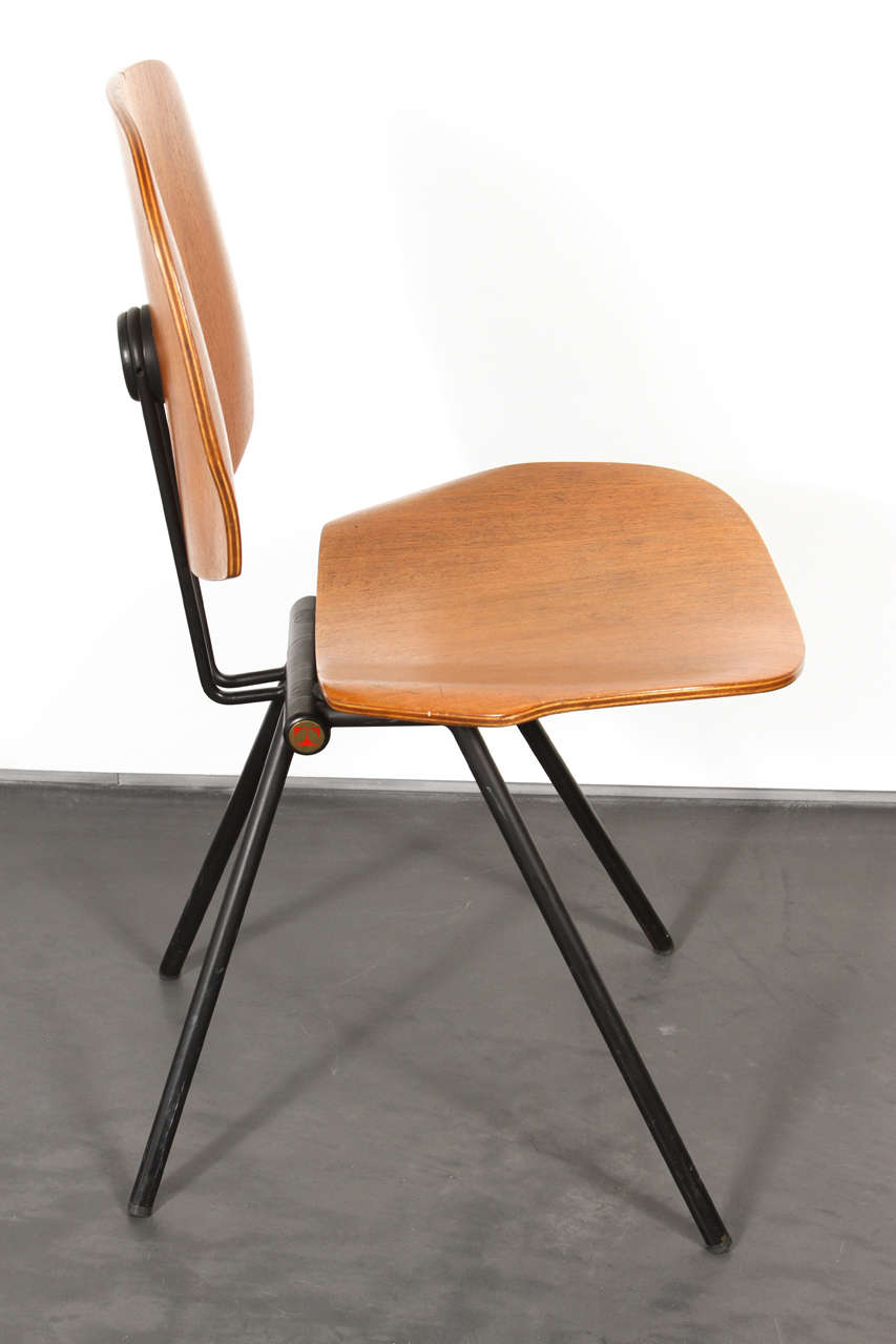 Mid-20th Century Set of Four Osvaldo Borsani Chairs For Sale